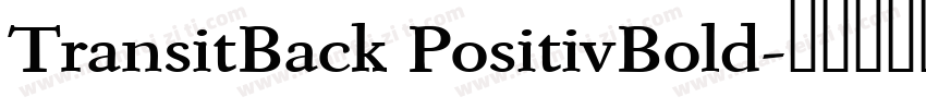 TransitBack PositivBold字体转换